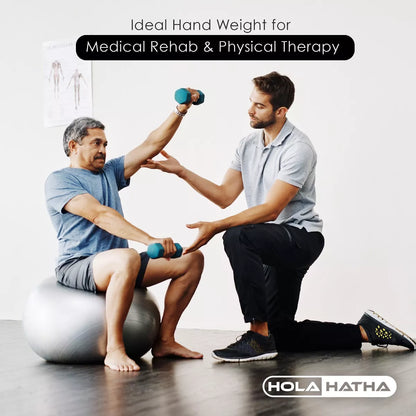 Holahatha 5, 10, and 15 LB Neoprene Dumbbell Free Hand Weight Set W/ Rack, Multi